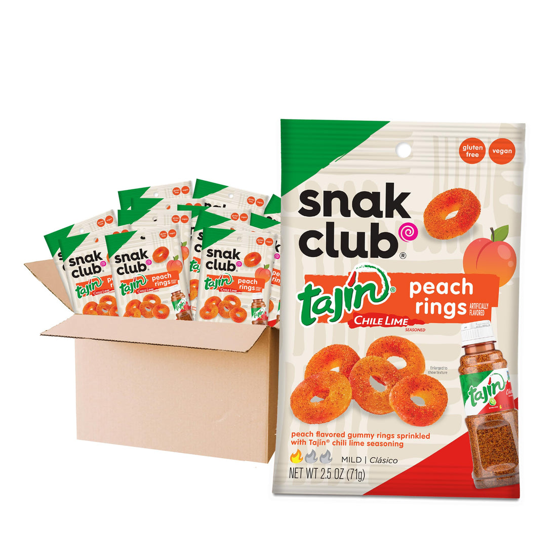 USA Snak Club Tajin Rings Peach