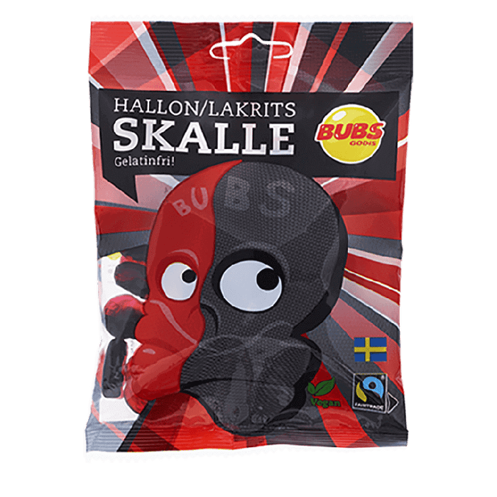 Swedish Bubs Licorice Skulls