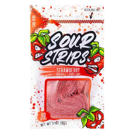 USA Sour Strips Strawberry