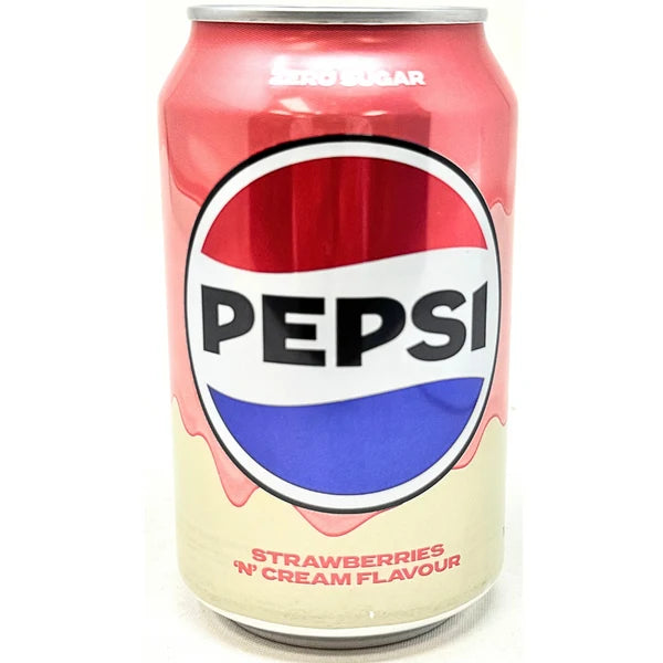 UK Pepsi Strawberry & Creme Zero Sugar