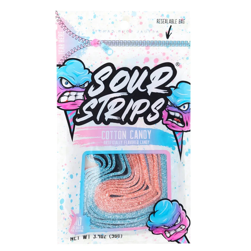 USA Sour Strips Cotton Candy